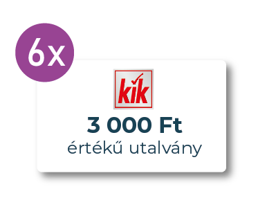 3000 Ft értékű KIK utalvány